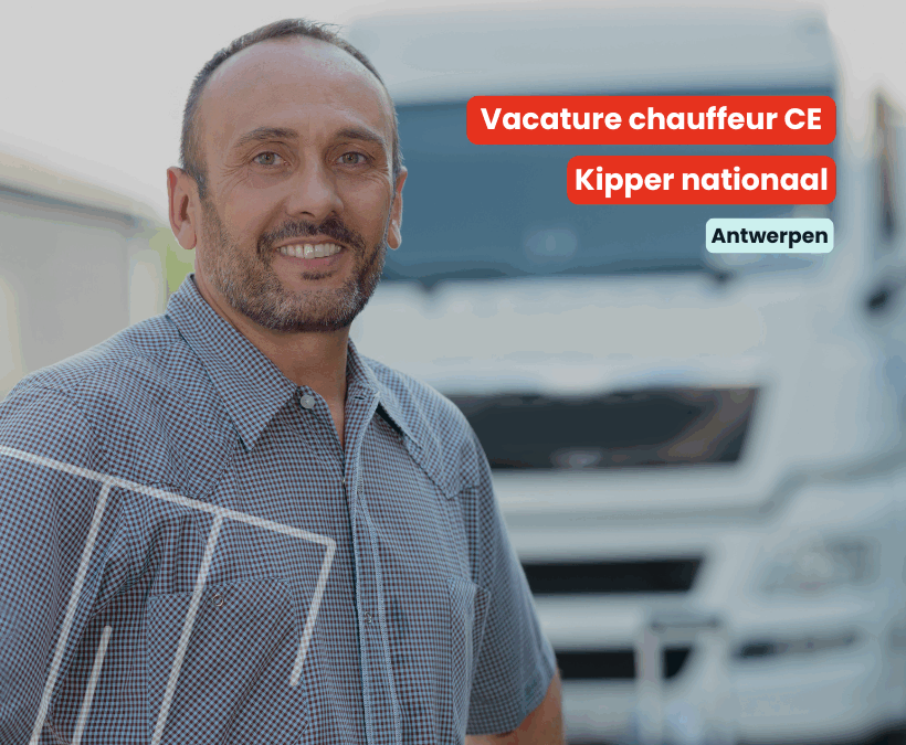 Chauffeur CE | Kipper | Nationaal | Antwerpen